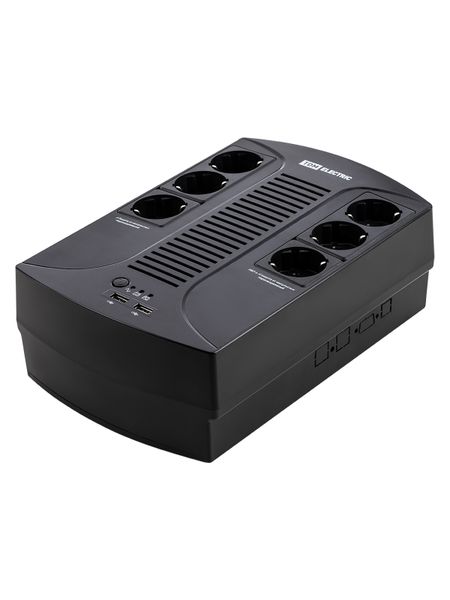Источник бесперебойного питания ИБП 850 ВА 6 розеток +2USB TDM
