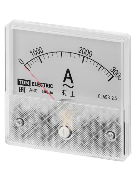 Амперметр А80Н 3000А/5А-2,5, трансформаторного включения, (без поверки), TDM