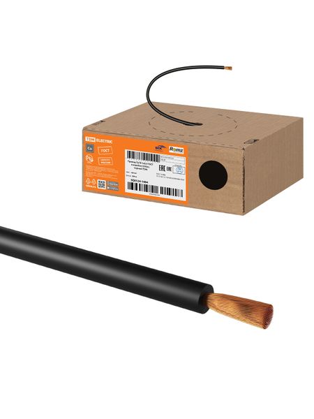 Провод ПуГВ 1х0,5 ГОСТ в коробке (250м), черный TDM