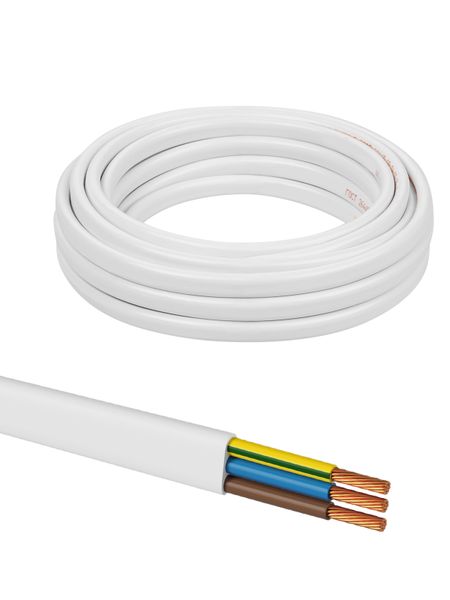 Провод ПГВВП 3х1,5 ГОСТ (5м), белый TDM