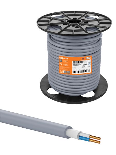 Кабель NYM-O 2х4-0,66 на катушке (100м) TDM