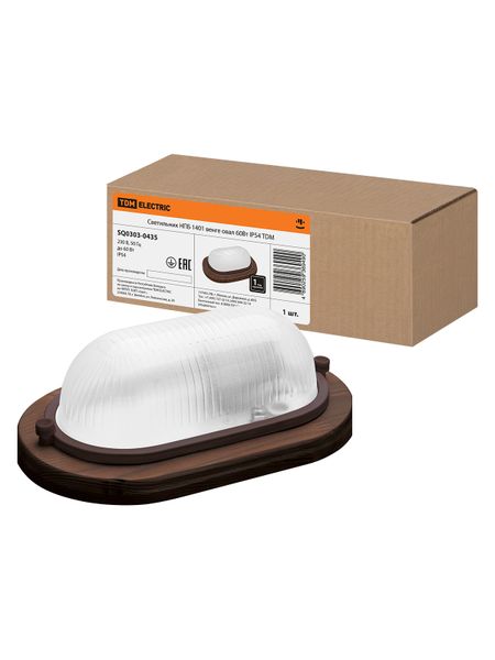 Светильник НПБ1401 венге овал 60Вт IP54 TDM