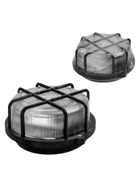 Светильник НПП 03-100-005.04 У3 (корпус и защитная  сетка-квадрат, черный) TDM