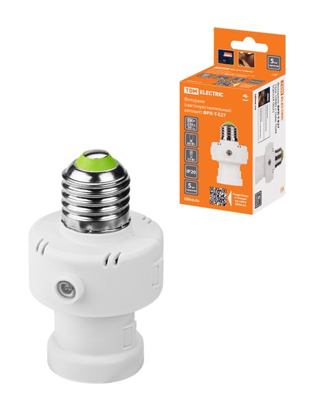 Фотореле ФРЛ-Т-Е27 15лк 100Вт c тайм. TDM