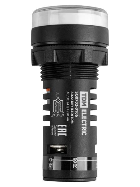 Индикатор (указатель) положения выключателя AD22-DRY (LED) матрица d22 мм красный/зеленый 24 В AC/DC TDM