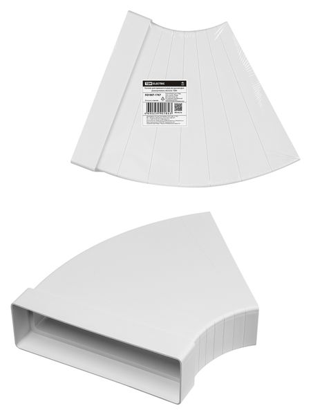 Колено для прямоугольных воздуховодов разноугловое, 60х204, TDM