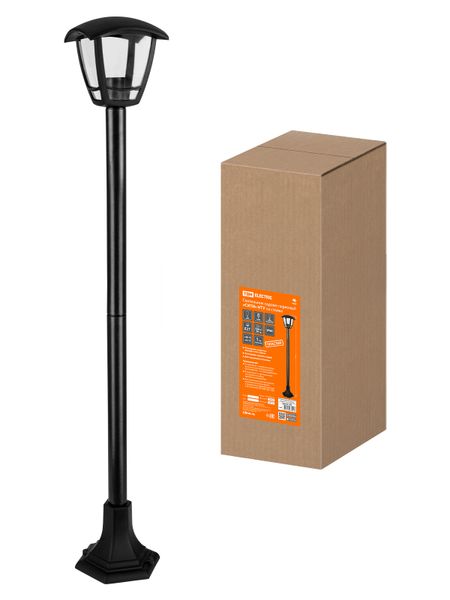 Светильник садово-парковый "СИТИ" НТУ 07-60-002 У1 4-х гранник на стойке h=1120 мм черный TDM