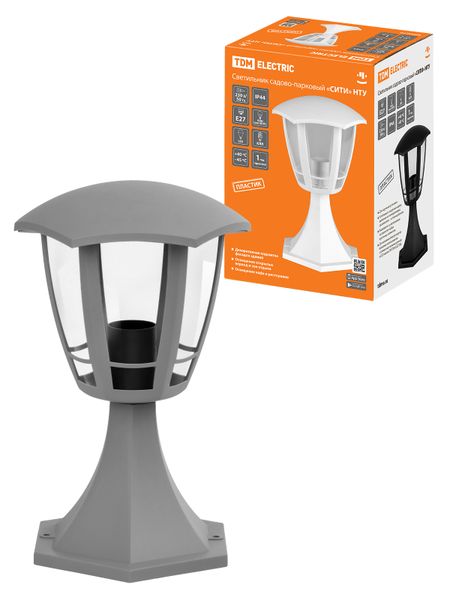 Светильник садово-парковый "СИТИ" НТУ 07-60-003 У1 6-ти гранник напольный серый TDM