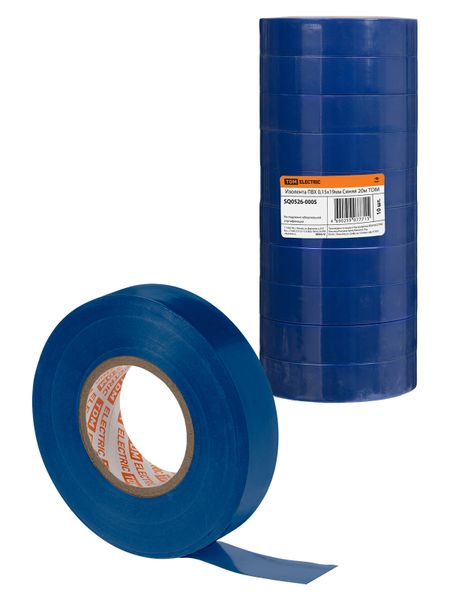 Изолента ПВХ 0,15х19мм Синяя 20метров TDM