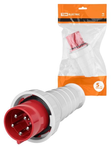 Вилка 035 3Р+РЕ+N 63А 380В IP54 TDM